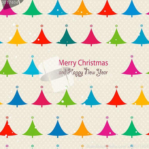 Image of christmas trees seamless pattern