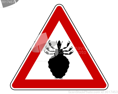 Image of Louse warning sign