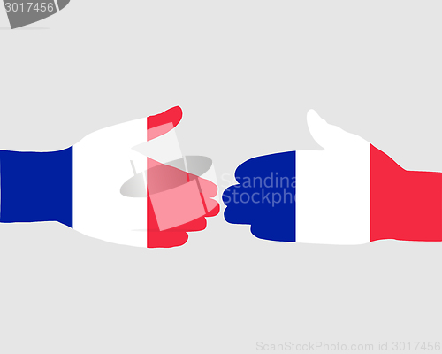 Image of French handshake