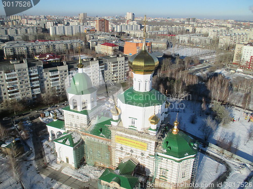 Image of Aerial view on temple chapel in honor of Lady Day