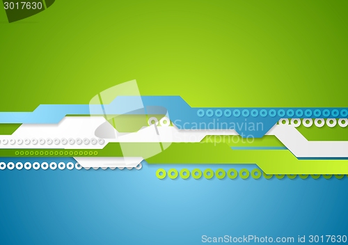 Image of Green blue technology vector background