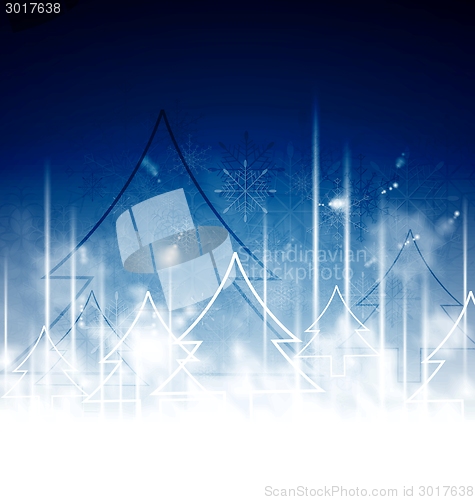 Image of Blue Christmas art design
