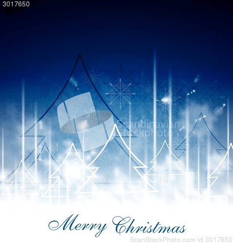 Image of Blue Christmas art design