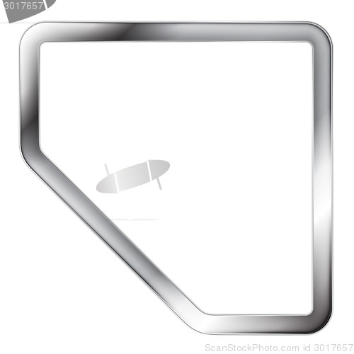 Image of Abstract metallic silver vector frame