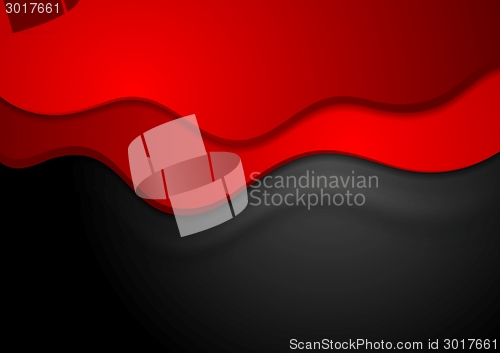 Image of Dark abstract smooth waves background