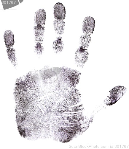 Image of Full Hand Black Fingerprint