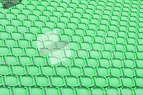 Image of Green seat in sport stadium