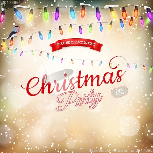 Image of Christmas background withgarland. EPS 10