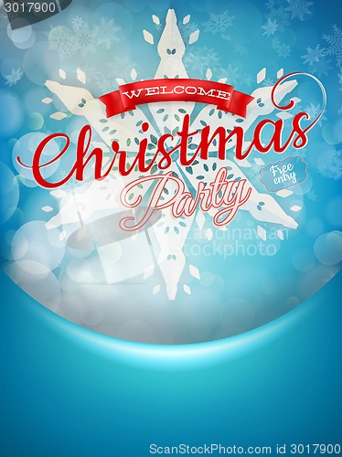 Image of Christmas background and snowflakes. EPS 10