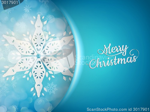 Image of Blue xmas background with snowflakes. EPS 10