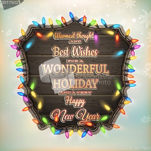 Image of Christmas Calligraphy - Vintage Signboard. EPS 10