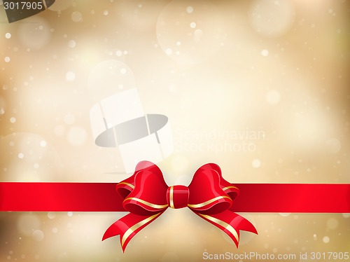 Image of Christmas decoration - Red ribbon. EPS 10