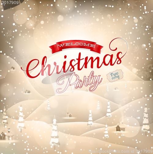 Image of Christmas landscape Poster. EPS 10