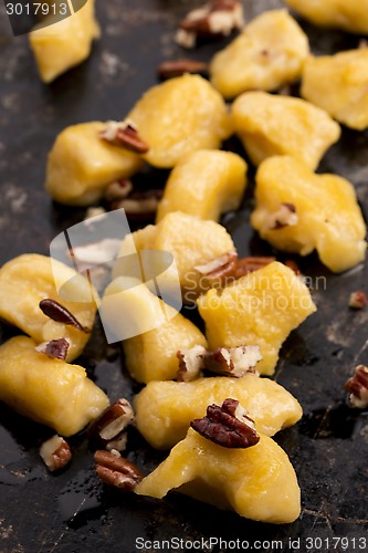 Image of Pumpkin gnocchi with mushroom sauce 