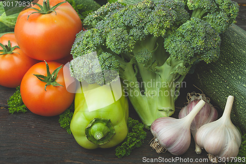 Image of Still life vegetables