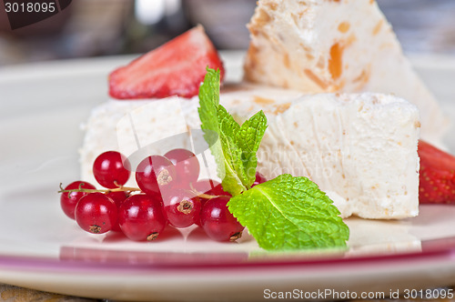 Image of cream berries dessert