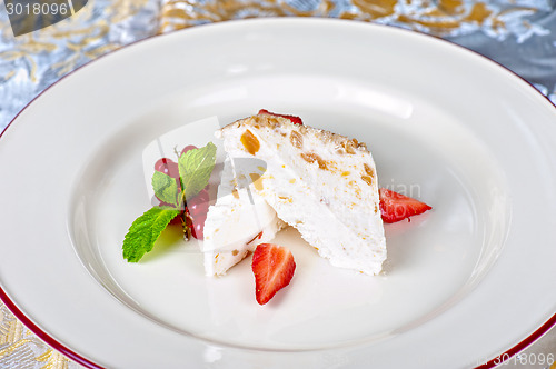 Image of cream berries dessert