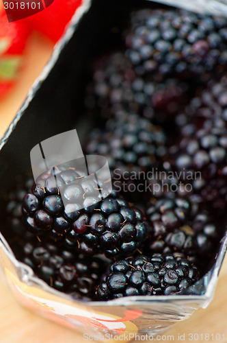Image of Fresh ripe blackberries