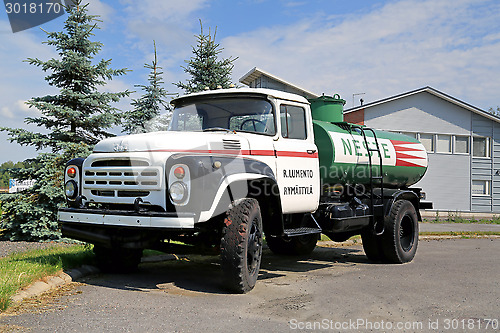 Image of Vintage Zil 130 Tank Truck on a Yard