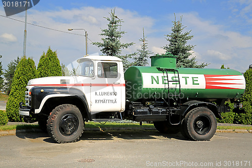 Image of Vintage Zil 130 Tank Truck on a Yard