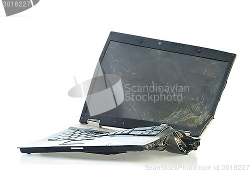 Image of Broken laptop computer