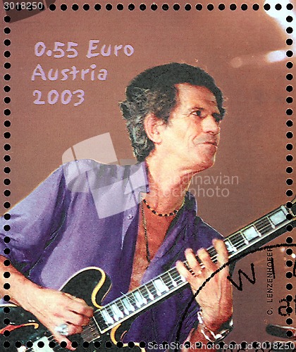 Image of Keith Richards Stamp