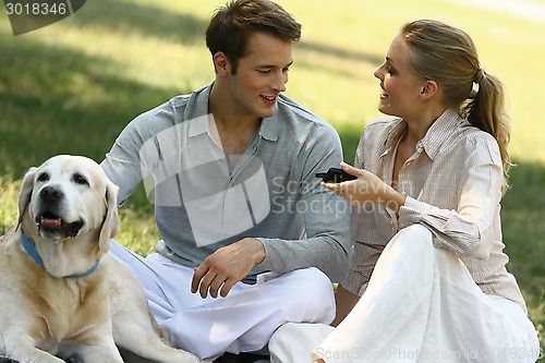 Image of couple recreation in the park