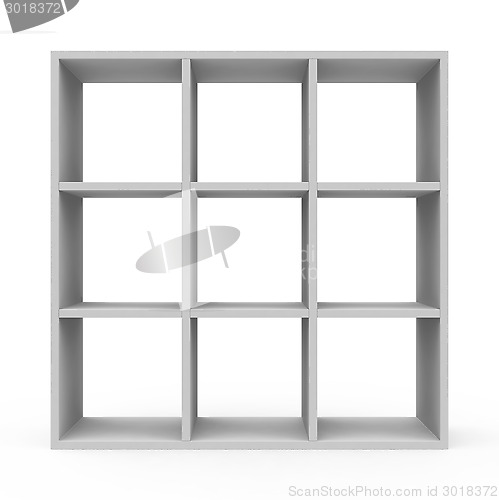 Image of white bookcase