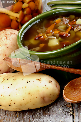 Image of Soup with Chanterelle Mushrooms