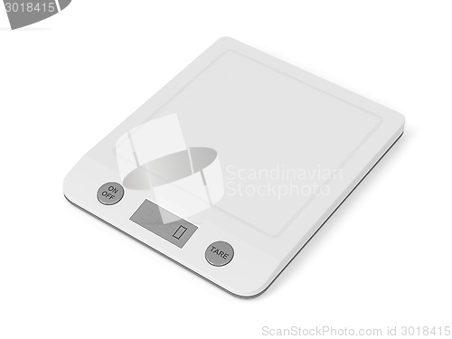 Image of White kitchen scale