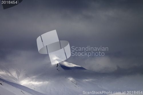 Image of View on off-piste slope in mist