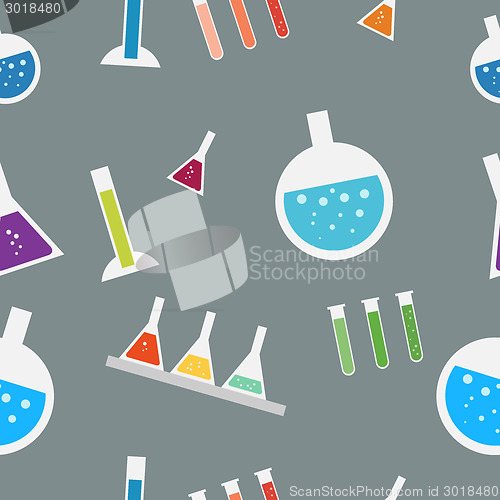 Image of Seamless lab pattern in vector