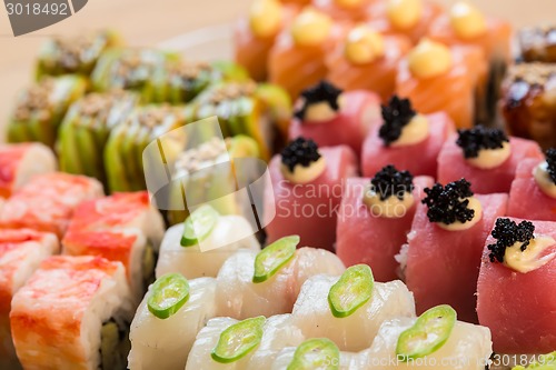 Image of set of Japanese sushi