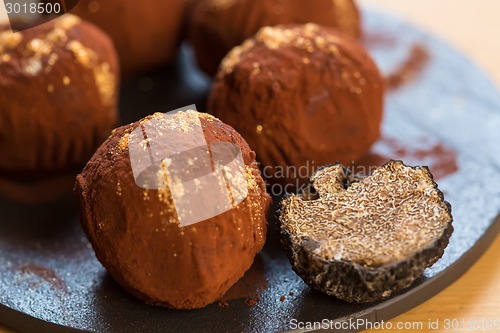 Image of delicious chocolate truffles