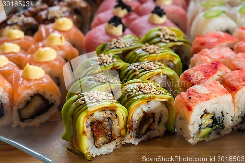 Image of set of Japanese sushi