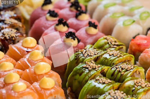 Image of set of Japanese sushi