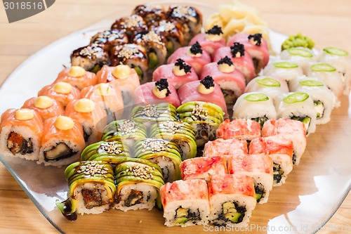 Image of set of Japanese sushi