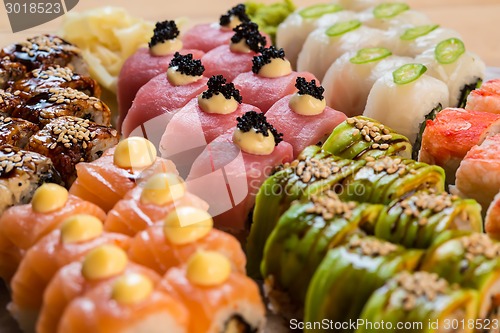 Image of set of Japanese sushi