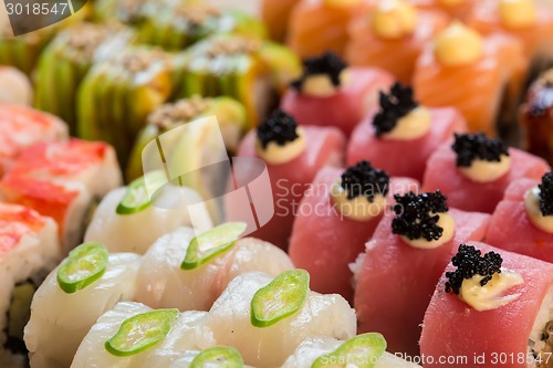 Image of set of Japanese sushi