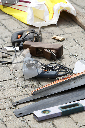 Image of Tools of an african carpenter