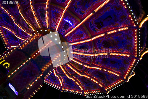 Image of Beautiful merry-go-round at the Oktoberfest in Munich