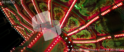 Image of Beautiful merry-go-round at the Oktoberfest in Munich