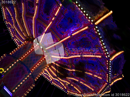 Image of Beautiful merry-go-round at the Oktoberfest in Munich