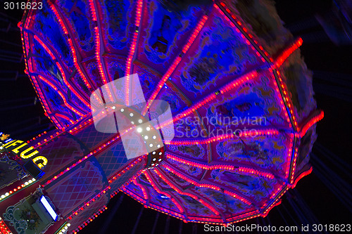 Image of Beautiful merry-go-round at the Oktoberfest in Munich