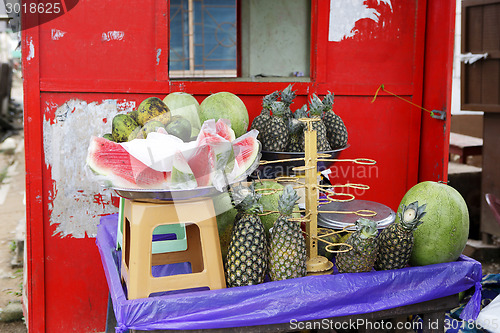 Image of Fruit stand on the roadside