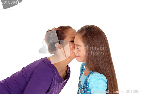 Image of Girl get's a kiss.