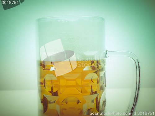 Image of Retro look Lager beer glass