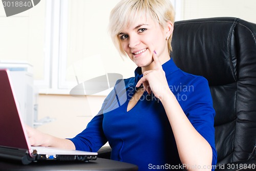 Image of Businesswoman with laptop