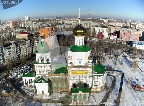 Image of Aerial view on temple chapel in honor of Lady Day