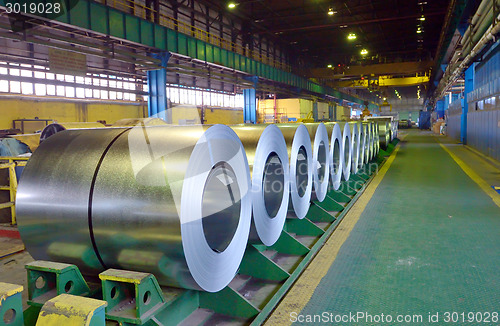 Image of Rolls of steel sheet